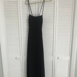 Black dress with strappy back